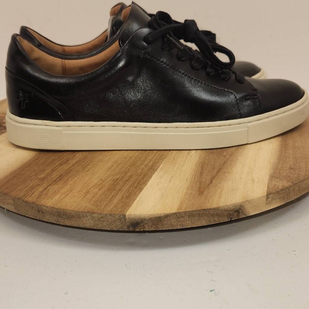 Frye Ivy Leather Lace Up Sneakers Women's Size 7.5 M Black